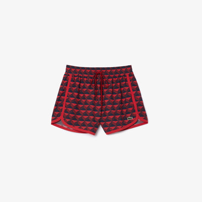 Graphic Print Short Draped Bermuda Shorts