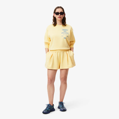 Pleated Fleece Shorts