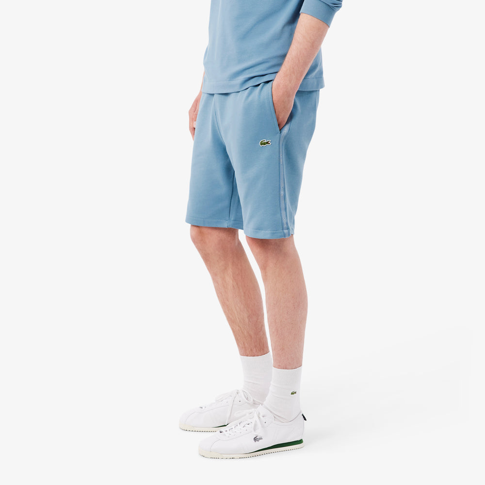 Regular Fit Logo Stripe Fleece Shorts