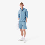 Regular Fit Logo Stripe Fleece Shorts