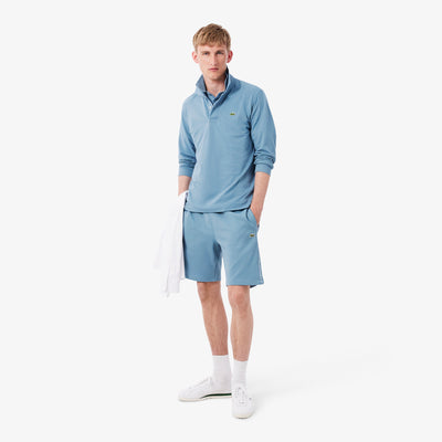Regular Fit Logo Stripe Fleece Shorts