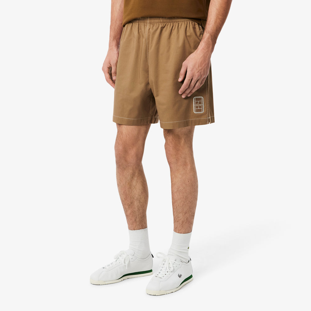 Relaxed Fit Cotton Twill Shorts