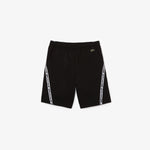 Men's Lacoste Printed Bands Brushed Fleece Shorts