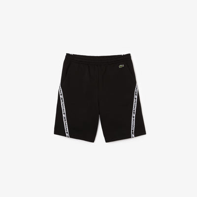 Men's Lacoste Printed Bands Brushed Fleece Shorts