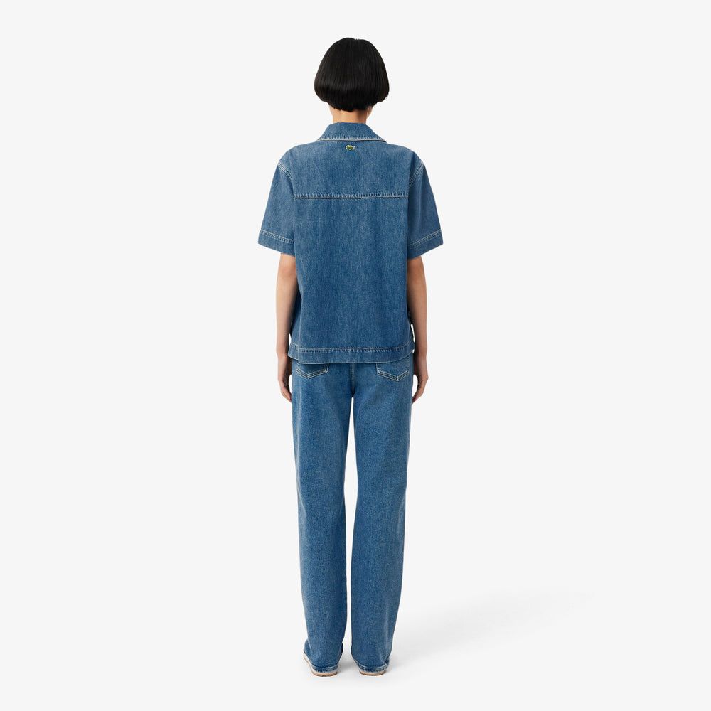 Straight Cut High Waist Denim Jeans