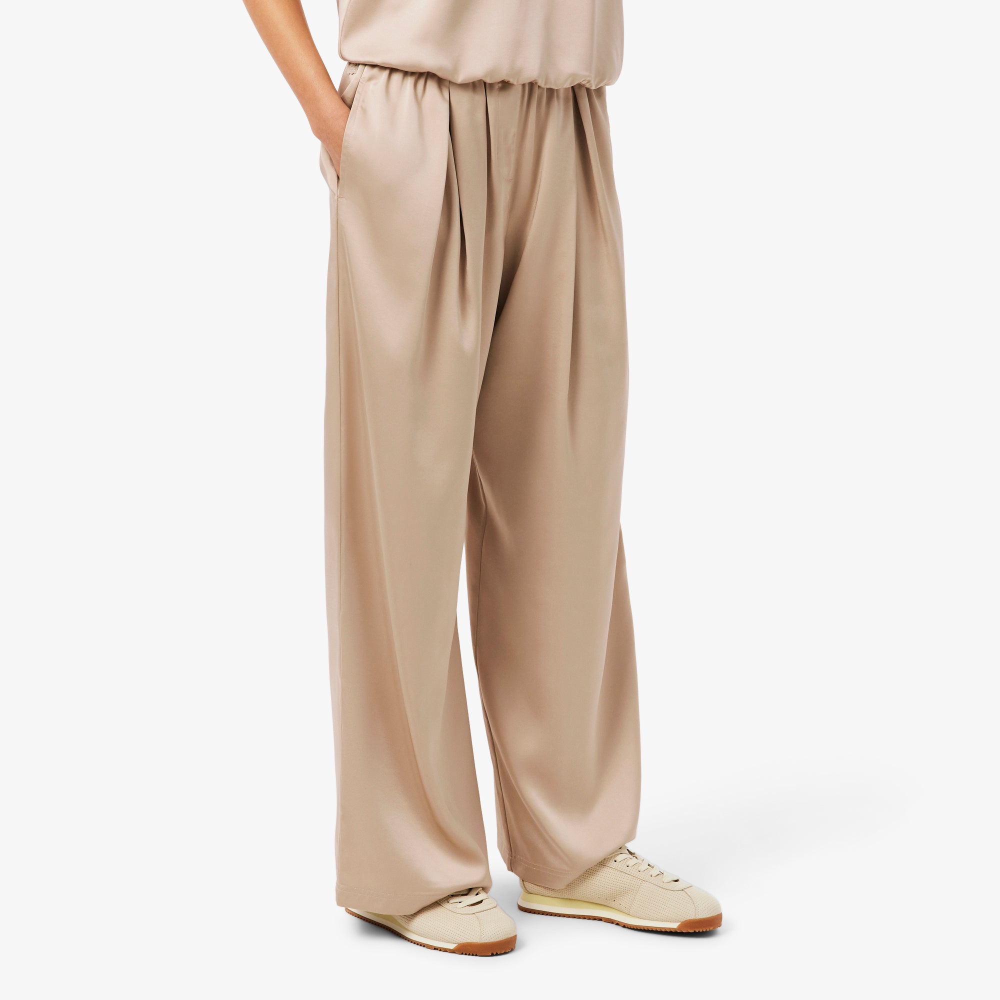 Oversized Elasticated Satin Pants – Lacoste ZA