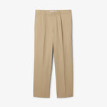 Cotton Gabardine Pleat Front Chino Pants