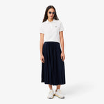 Long Pleated Elasticated Waist Skirt