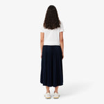 Long Pleated Elasticated Waist Skirt