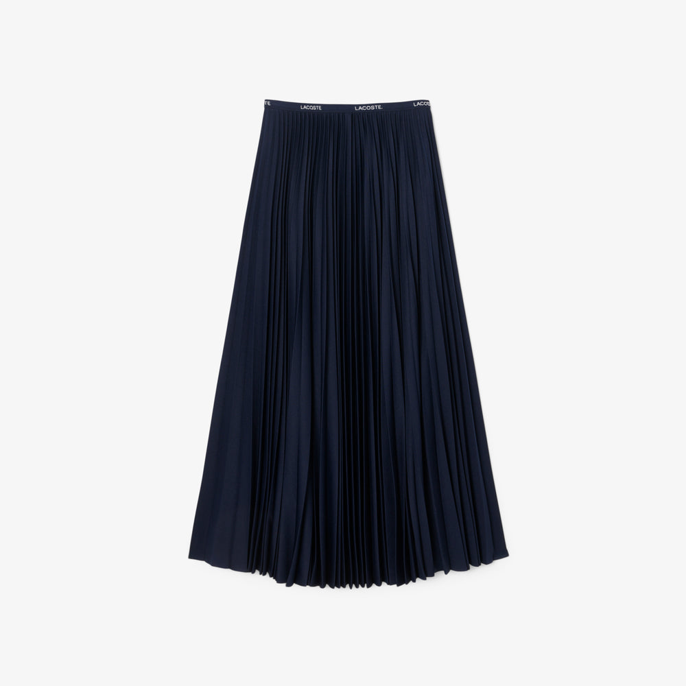 Long Pleated Elasticated Waist Skirt