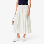 Long Pleated Elasticated Waist Skirt