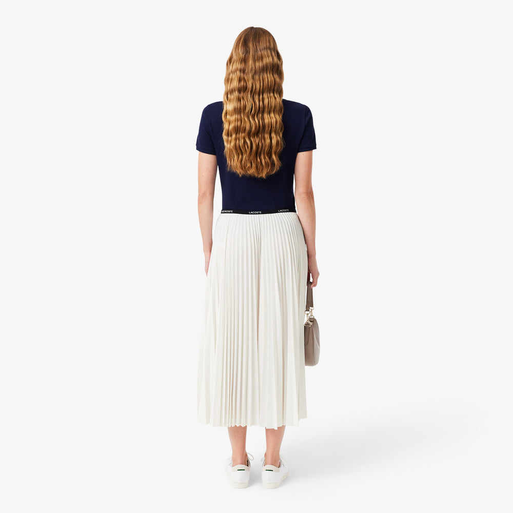 Long Pleated Elasticated Waist Skirt