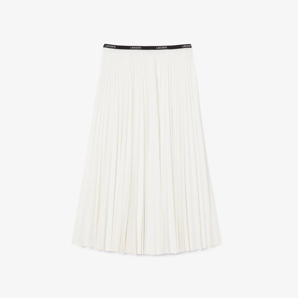 Long Pleated Elasticated Waist Skirt