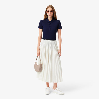 Long Pleated Elasticated Waist Skirt