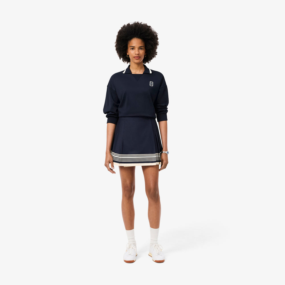 Short Pleated Wrap Skirt