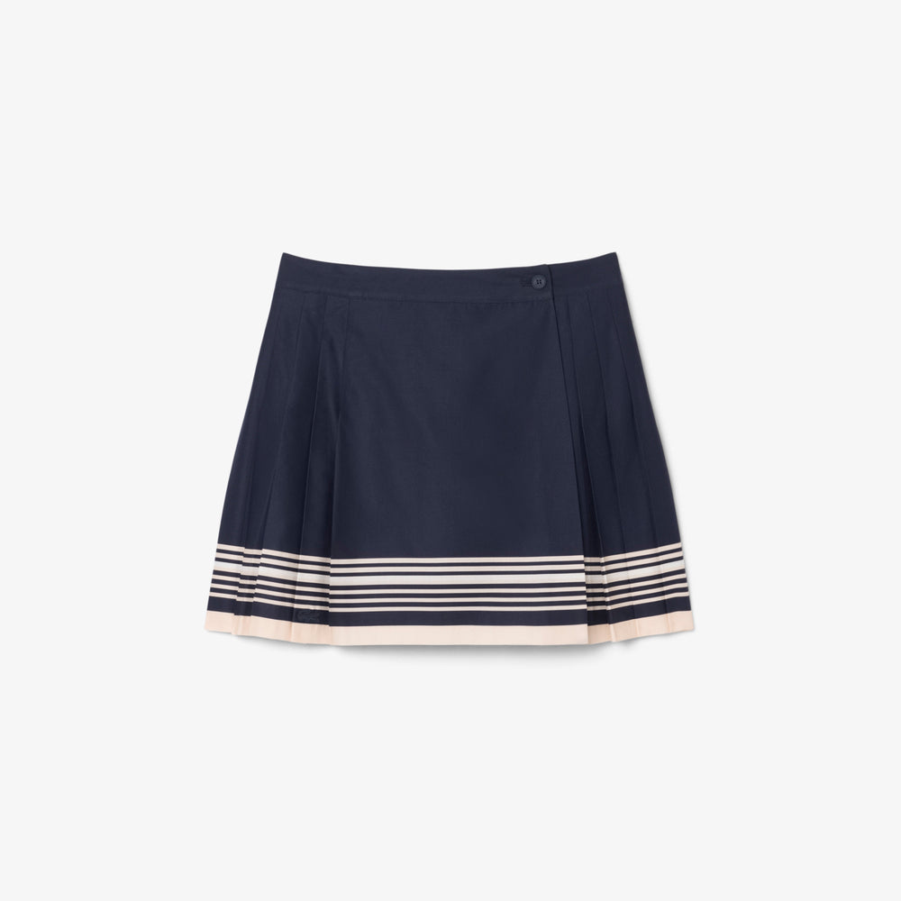 Short Pleated Wrap Skirt