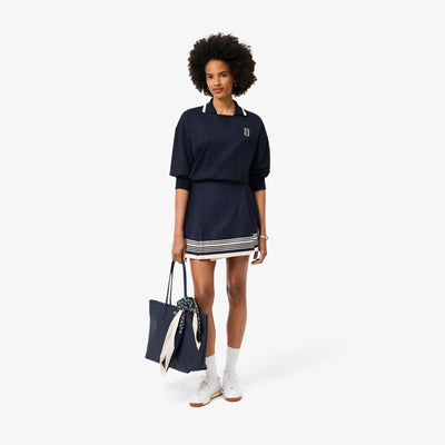 Short Pleated Wrap Skirt