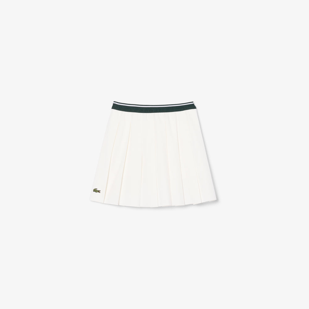 Oxford Cotton Pleated Skirt