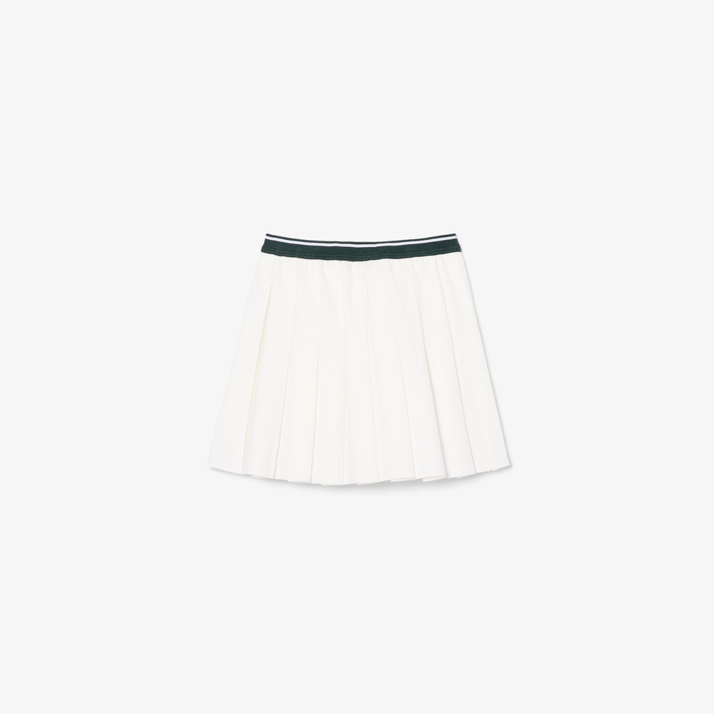 Oxford Cotton Pleated Skirt