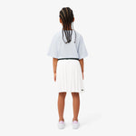 Oxford Cotton Pleated Skirt