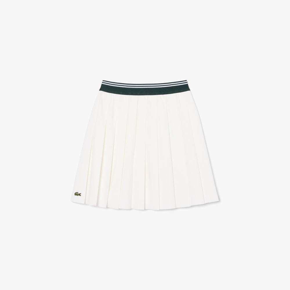 Oxford Cotton Pleated Skirt