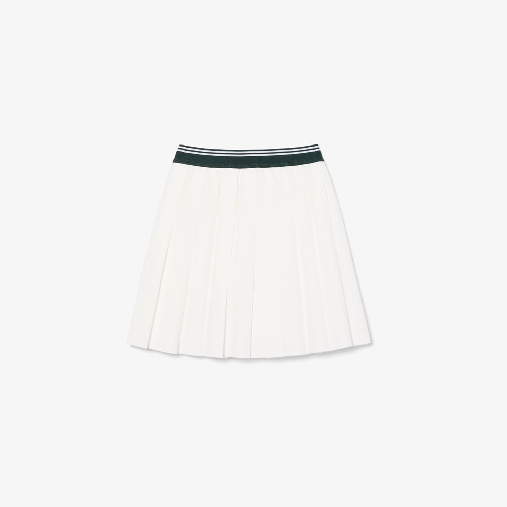 Oxford Cotton Pleated Skirt
