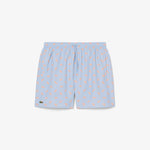 Mid Length Crocodile Print Swim Trunks