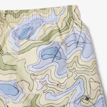 Mid Length Print Swim Trunks