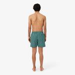 Mid Length Monogram Print Swim Trunks