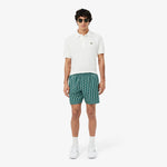 Mid Length Monogram Print Swim Trunks