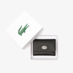 Women’s Lacoste Top Grain Leather Flap Close Wallet