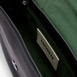 City Court Grain Leather Flap Close Bag