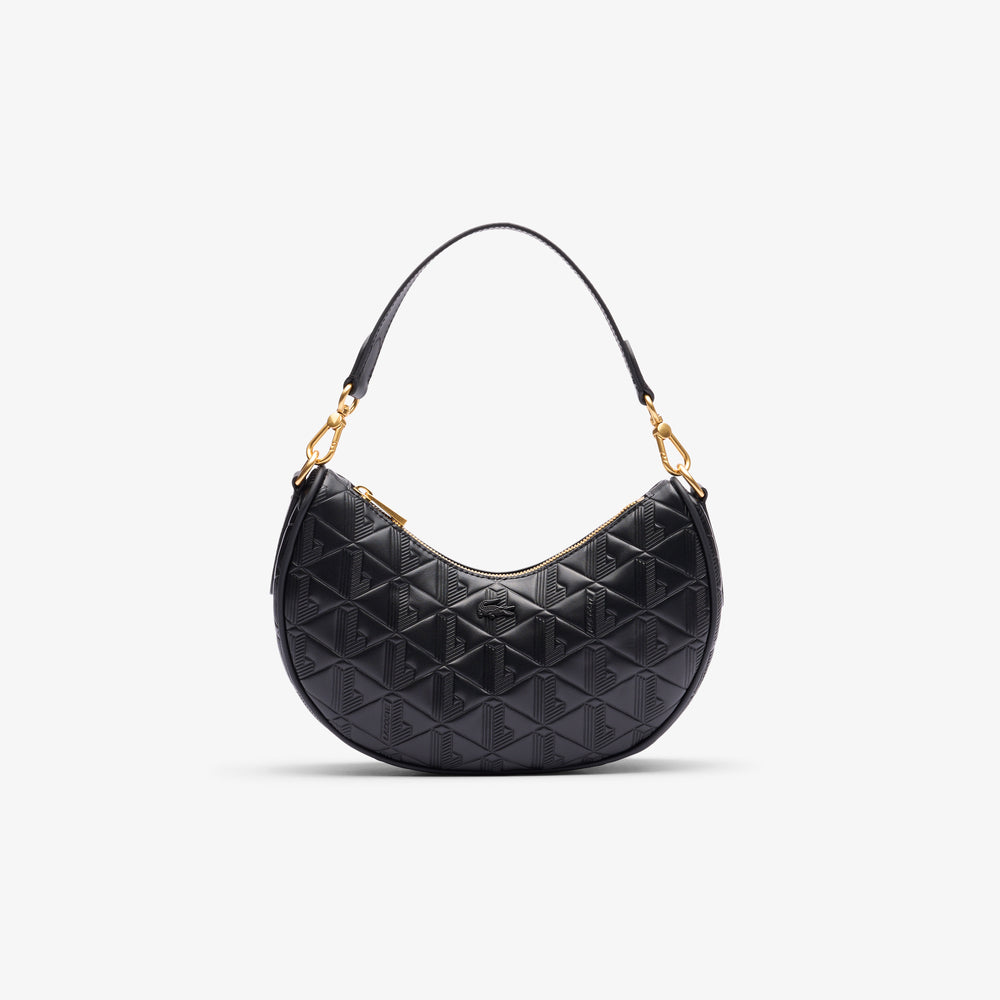Maheki Embossed Leather Half Moon Purse