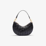 Maheki Embossed Leather Half Moon Purse
