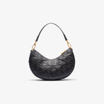 Maheki Embossed Leather Half Moon Purse