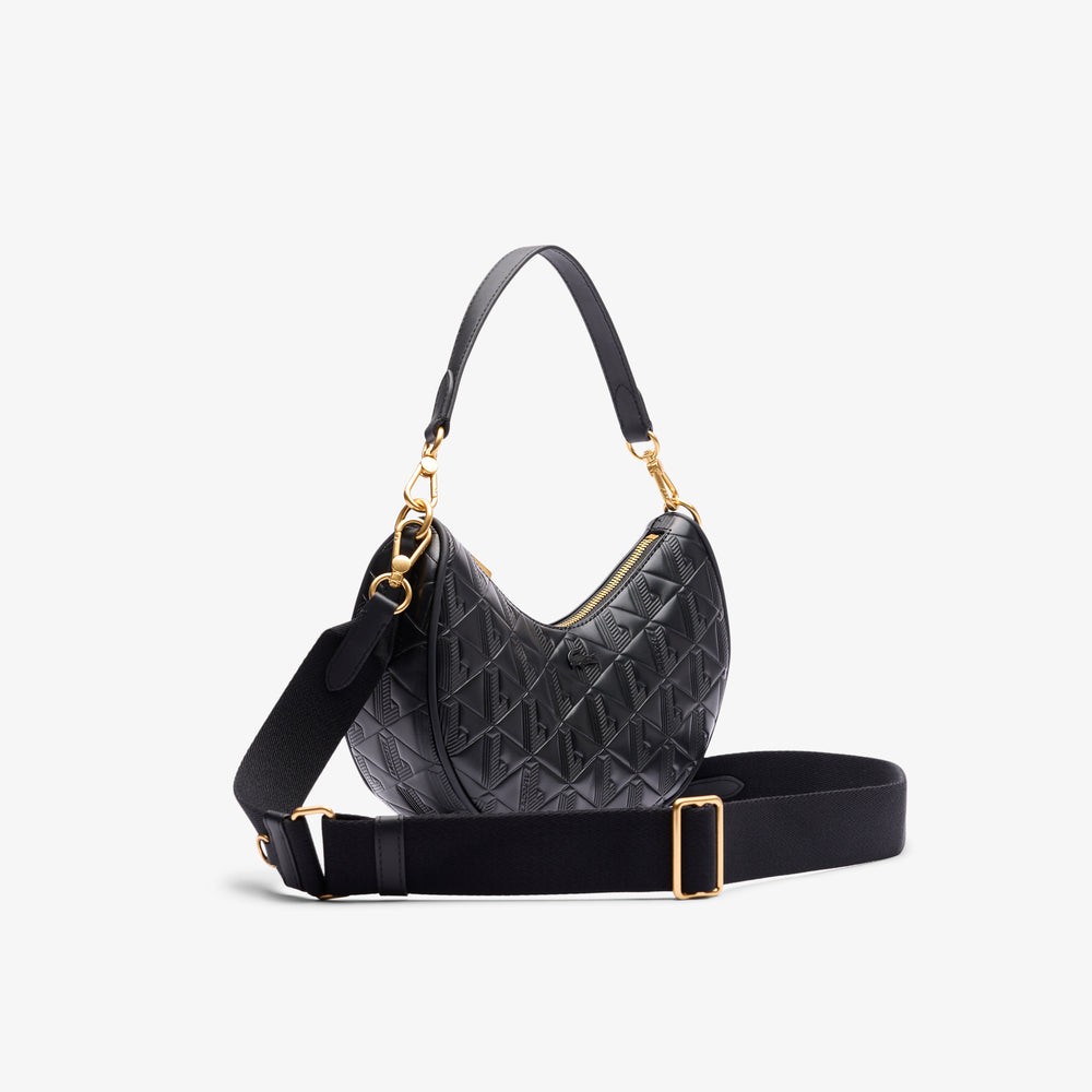 Maheki Embossed Leather Half Moon Purse