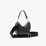 Maheki Embossed Leather Half Moon Purse