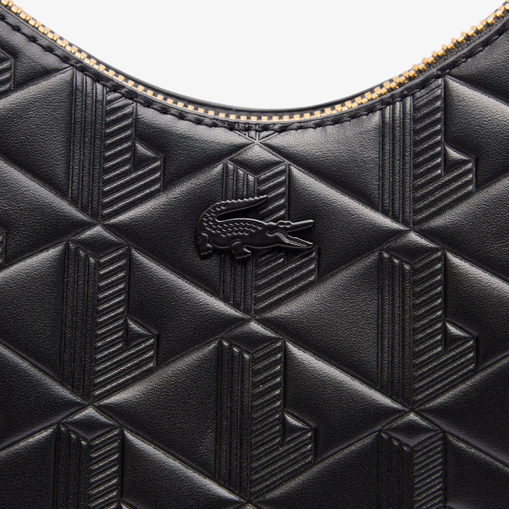 Maheki Embossed Leather Half Moon Purse