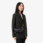 Maheki Embossed Leather Half Moon Purse