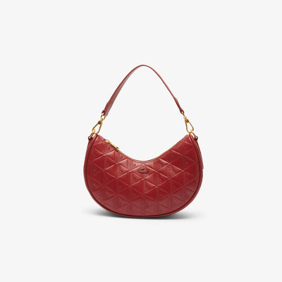 Maheki Embossed Leather Half Moon Purse