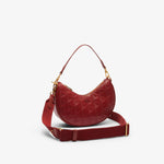 Maheki Embossed Leather Half Moon Purse