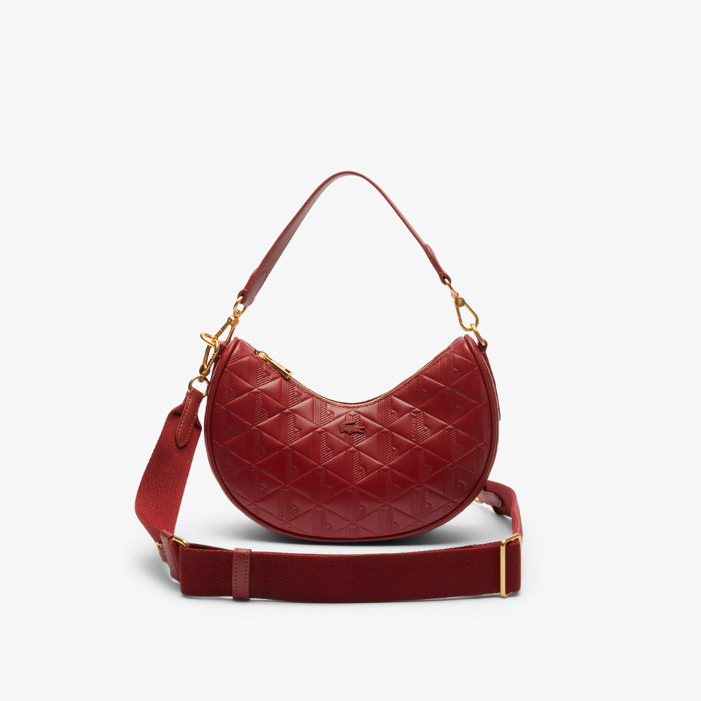 Maheki Embossed Leather Half Moon Purse
