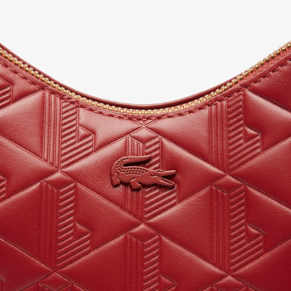 Maheki Embossed Leather Half Moon Purse