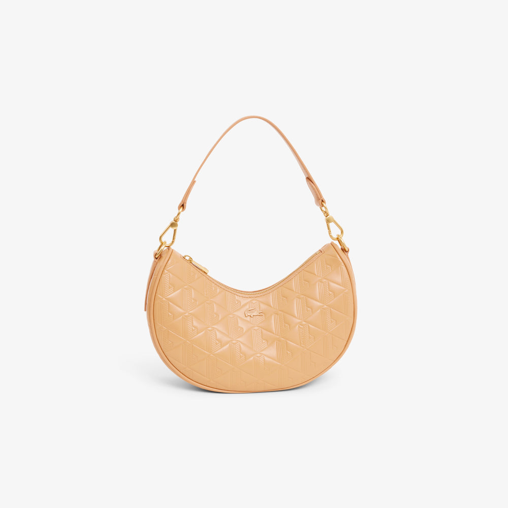 Maheki Embossed Leather Half Moon Purse