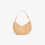 Maheki Embossed Leather Half Moon Purse