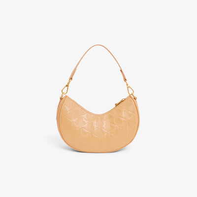 Maheki Embossed Leather Half Moon Purse