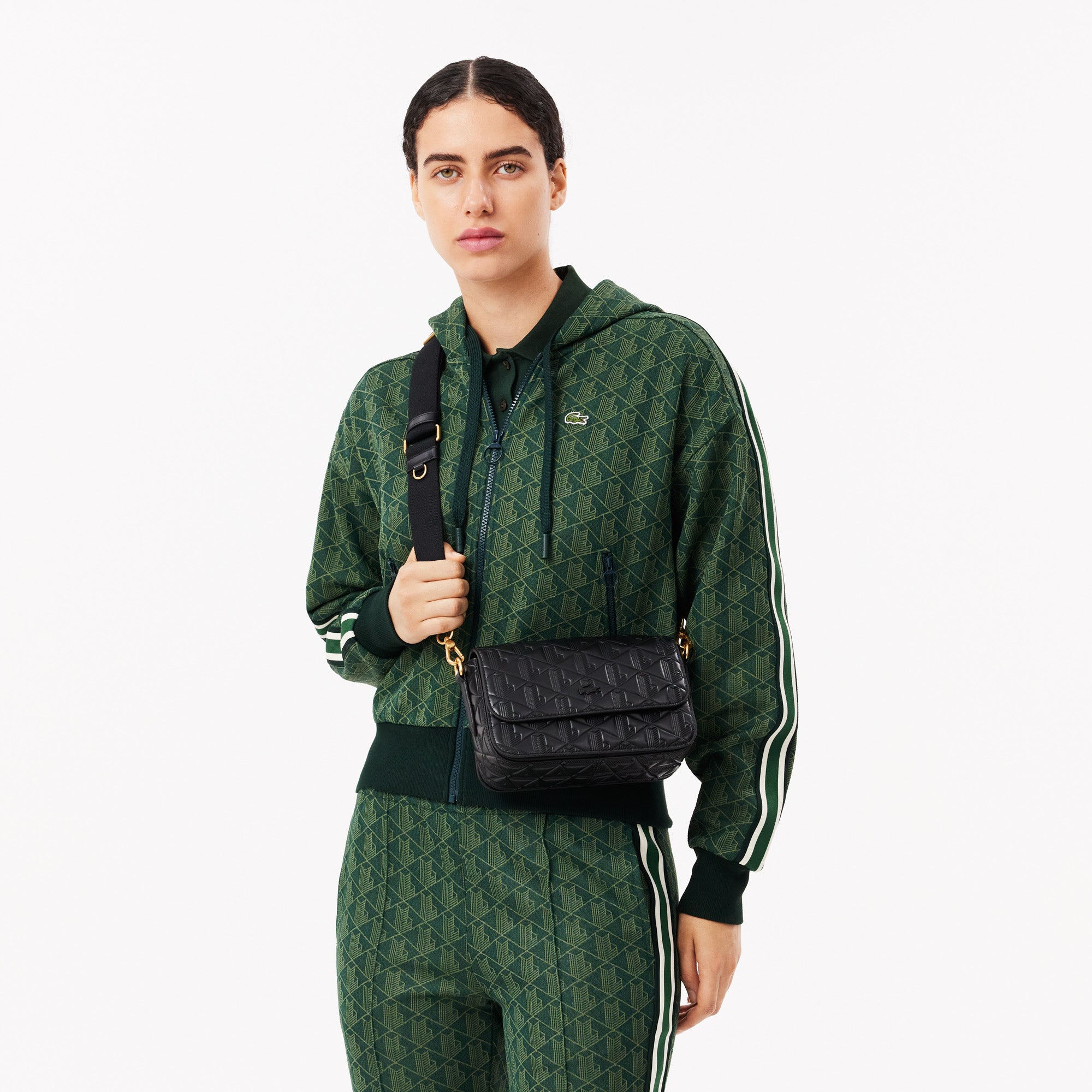 Maheki Embossed Leather Shoulder Bag – Lacoste ZA
