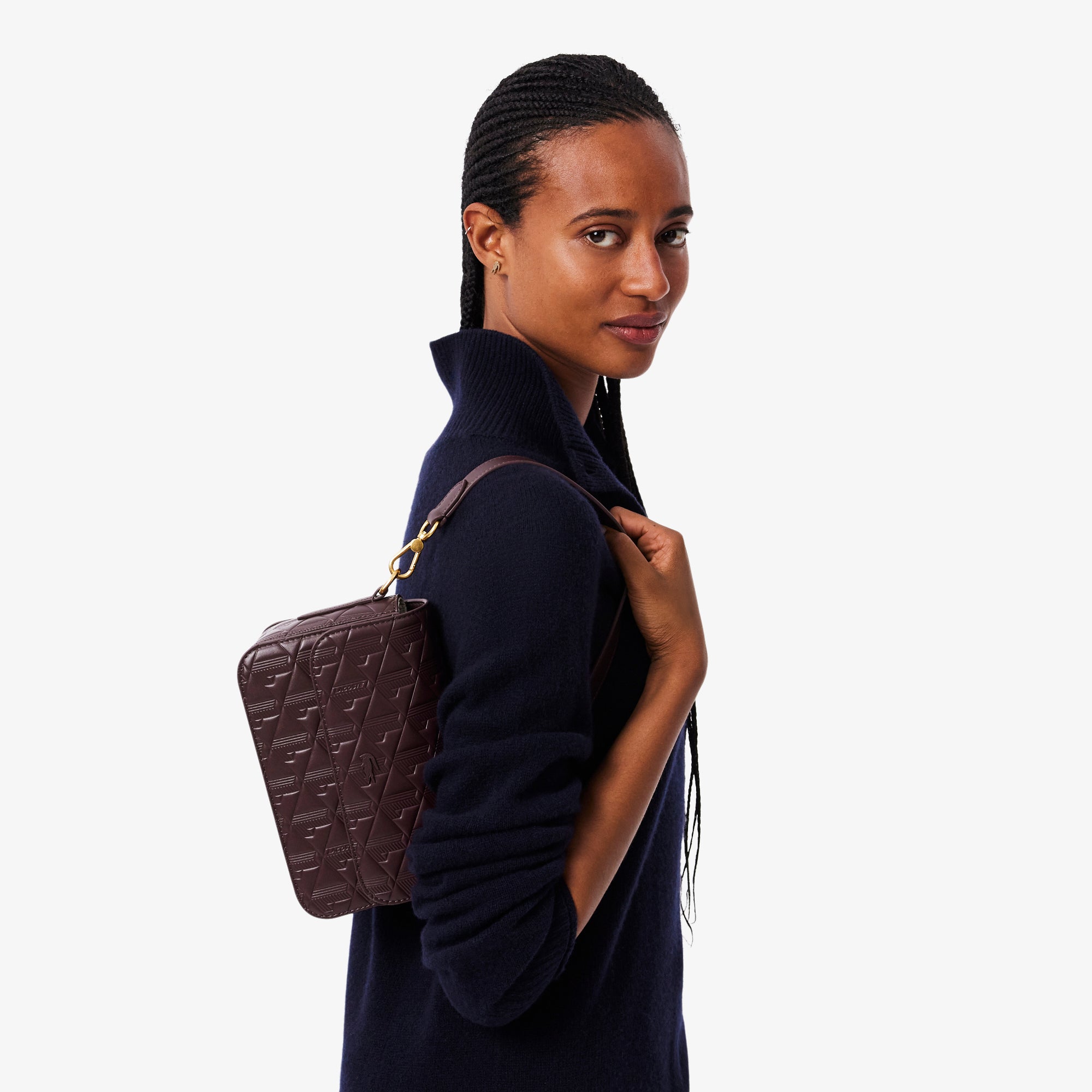 Maheki Embossed Leather Shoulder Bag – Lacoste ZA