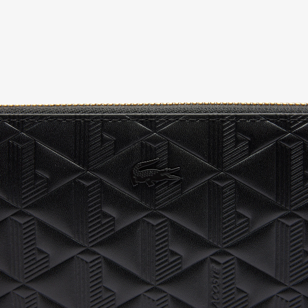 Maheki Zipped Embossed Leather Billfold