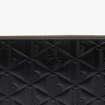 Maheki Zipped Embossed Leather Billfold